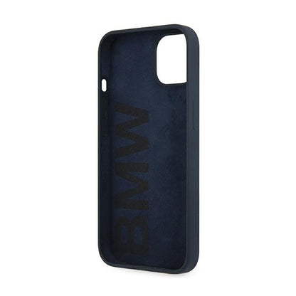 BMW Silicone Signature Llogo - dėklas, skirtas iPhone 13 mini (tamsiai mėlyna)