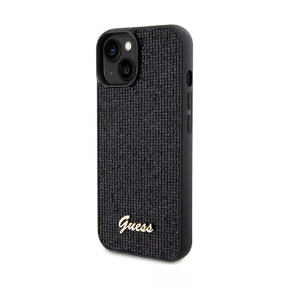 Guess Disco Metal Script - iPhone 14 dėklas (juodas)