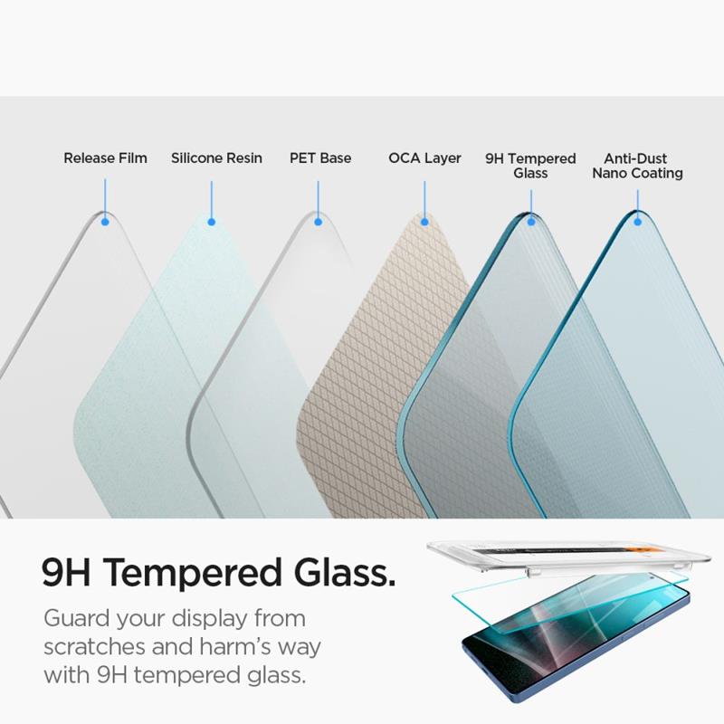 Spigen Glas.TR EZ Fit 2 vnt. – grūdintas stiklas, skirtas „Samsung Galaxy S25 Ultra“ (2 vnt.)