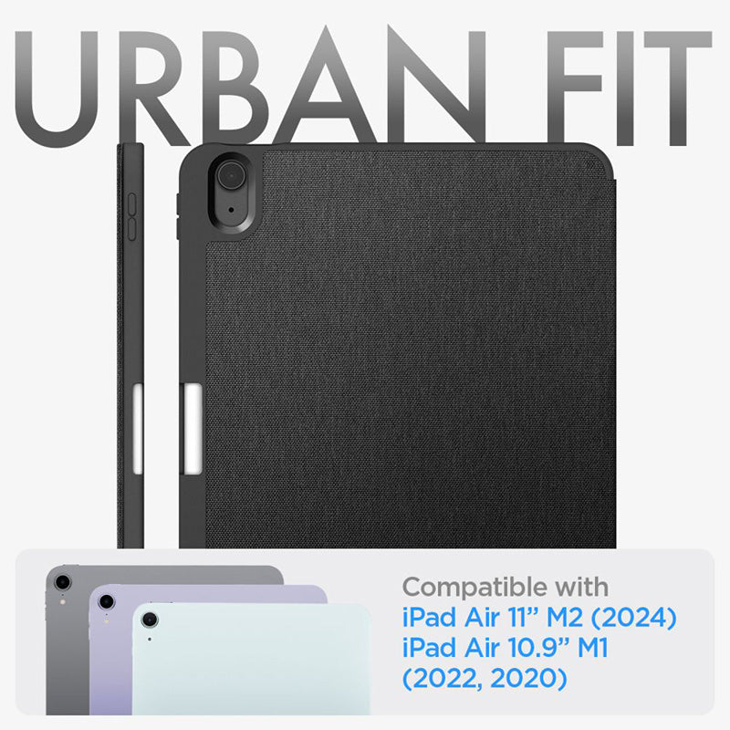 Spigen Urban Fit – dėklas, skirtas iPad Air 11 colių M3 (2025) / M2 (2024) / iPad Air 10,9 colių (5-os – 4-os kartos) (2022–2020) (juodas)
