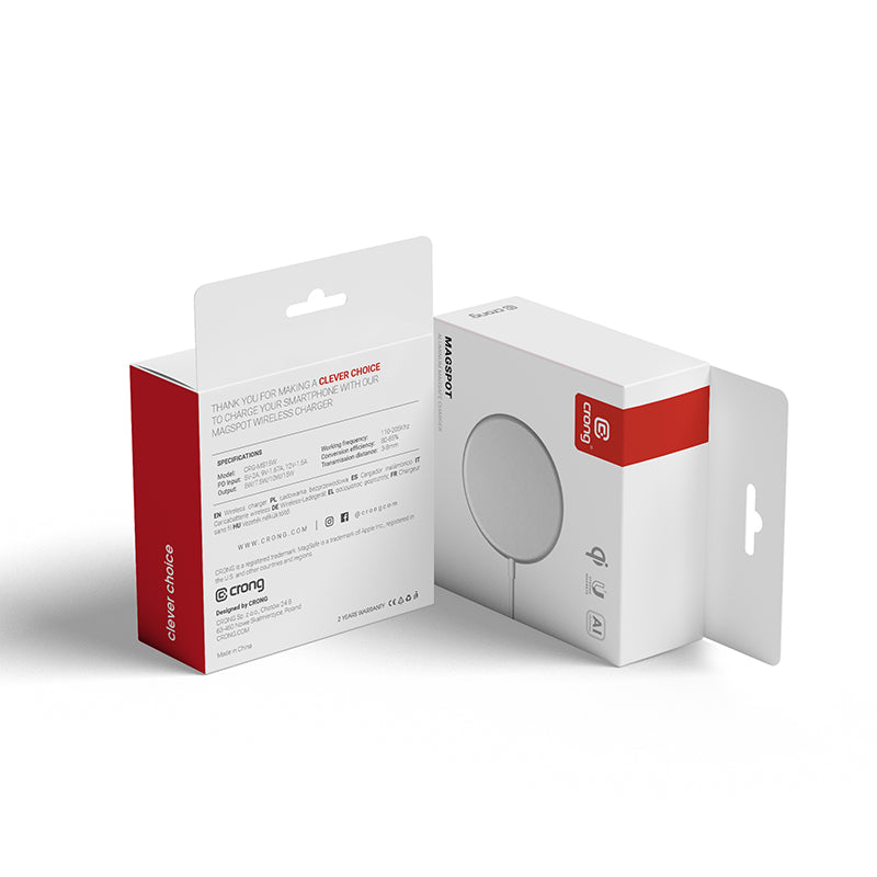 Crong MagSpot – aliumininis belaidis įkroviklis „MagSafe“ (grafitas)