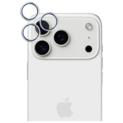 3mk HARDY Pro objektyvo apsauga - Kameros objektyvo stiklas, skirtas iPhone 17 Pro / iPhone 17 Pro Max (Sidabrinis)