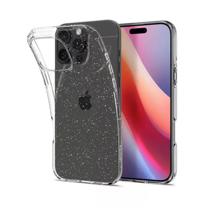 Spigen Liquid Crystal Glitter – dėklas, skirtas iPhone 16 Pro Max (skaidrus)