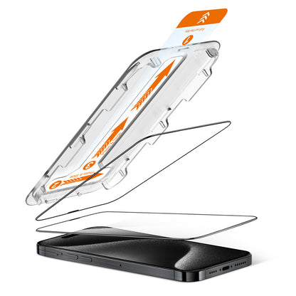 Crong EasyShield 2-vnt. grūdinto stiklo apsauginis ekranas iPhone 15 Pro Max (2 vnt.)