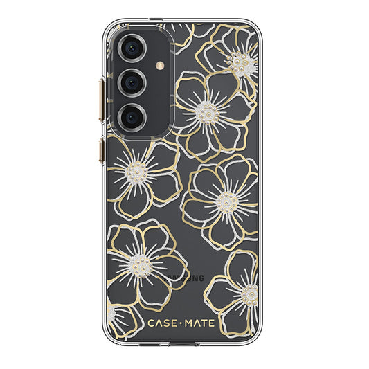 Case-Mate Floral Gems – dėklas, skirtas Samsung Galaxy S24+ (auksinis)
