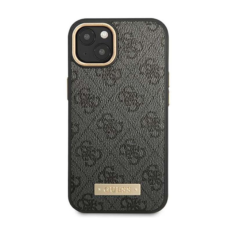 Guess 4G logotipas, MagSafe, dėklas, skirtas iPhone 14 Plus (juodas)