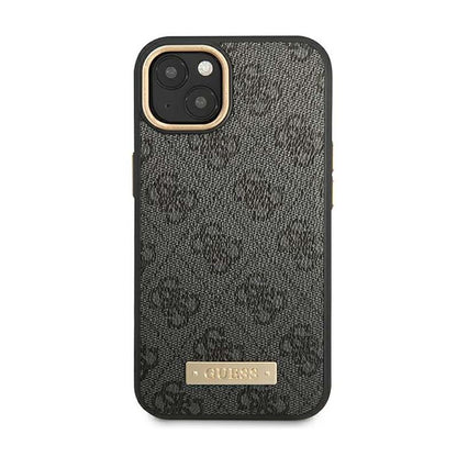 Guess 4G logotipas, MagSafe, dėklas, skirtas iPhone 14 Plus (juodas)