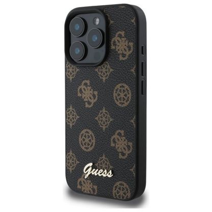 Guess Peony Script MagSafe – dėklas iPhone 16 Pro Max (juodas)