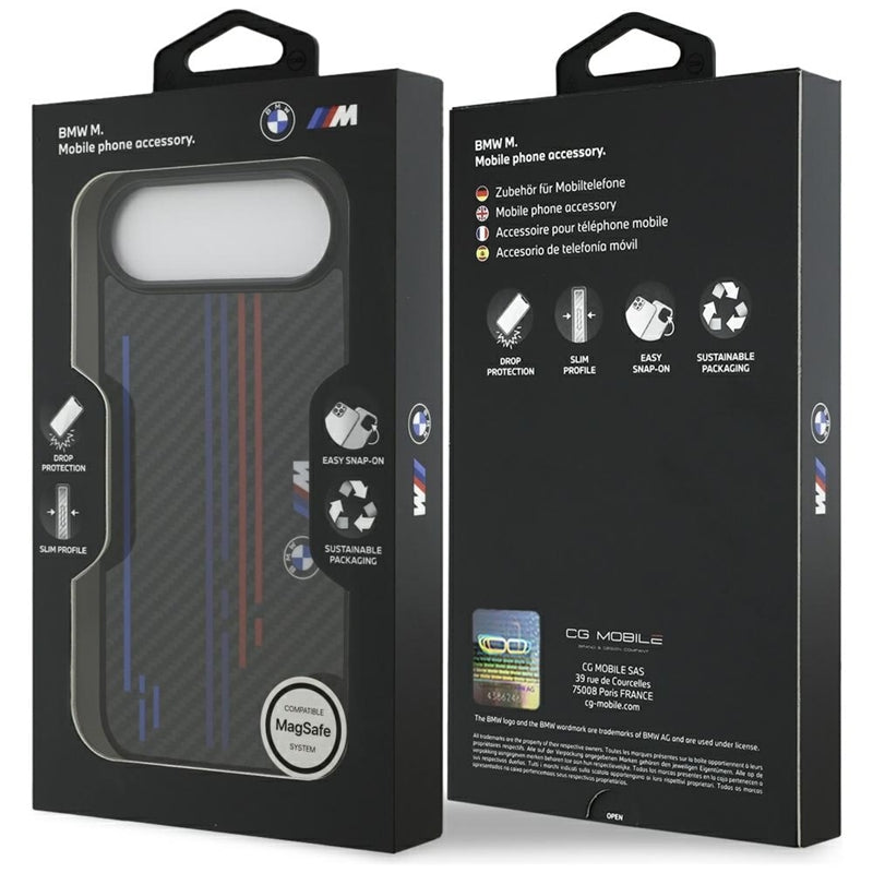 BMW M Kevlar linija ir logotipas MagSafe dėklas iPhone Air (juodas)