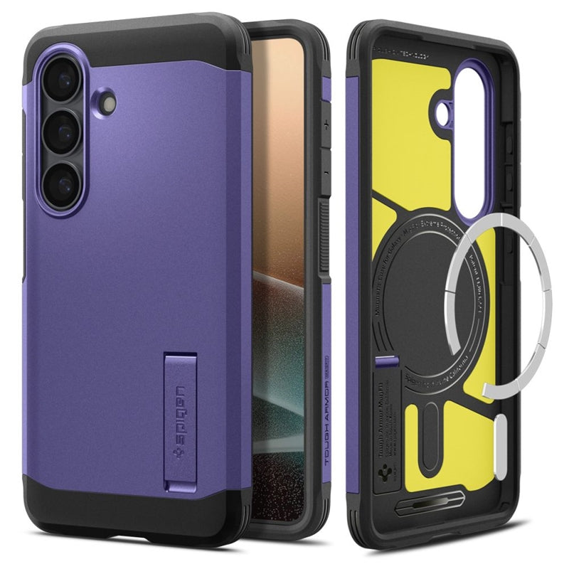 Spigen Tough Armor MagSafe – dėklas, skirtas Samsung Galaxy S26 (Ash Violet)