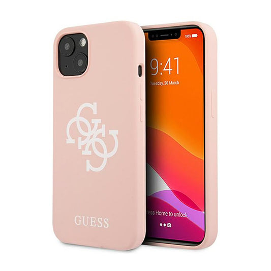 Guess 4G Big Metal Logo – dėklas „iPhone 13 mini“ (rudas)