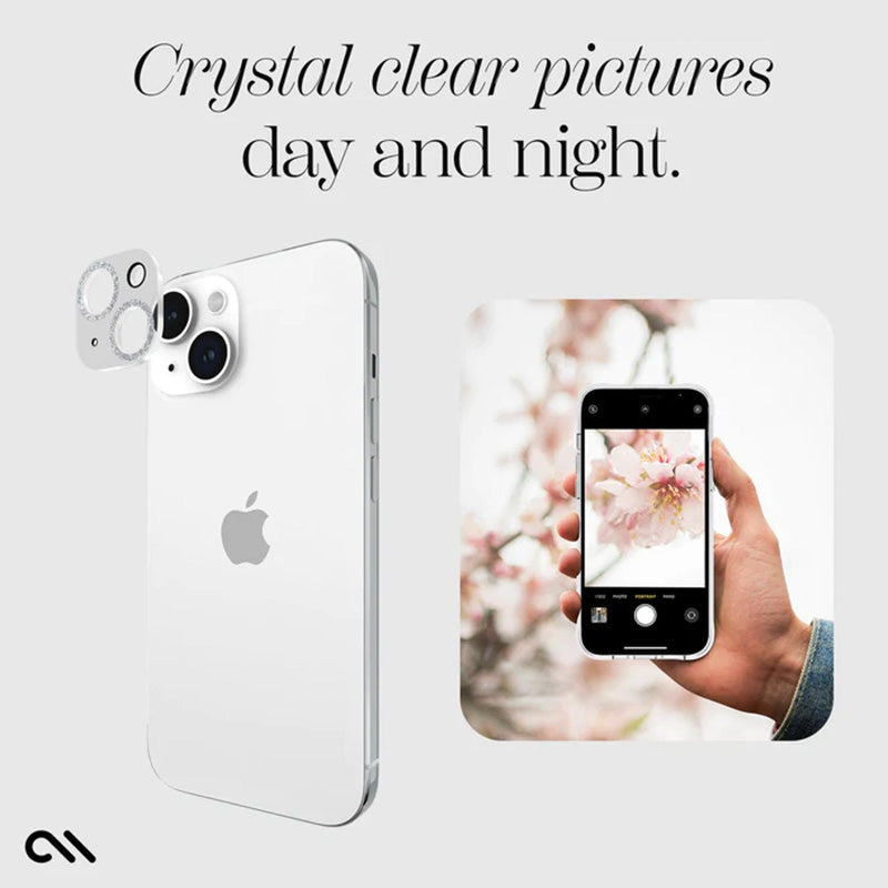 Case-Mate Sparkle lęšių apsauga – apsauginis stiklas iPhone 15 / iPhone 15 Plus kamerai (Twinkle)