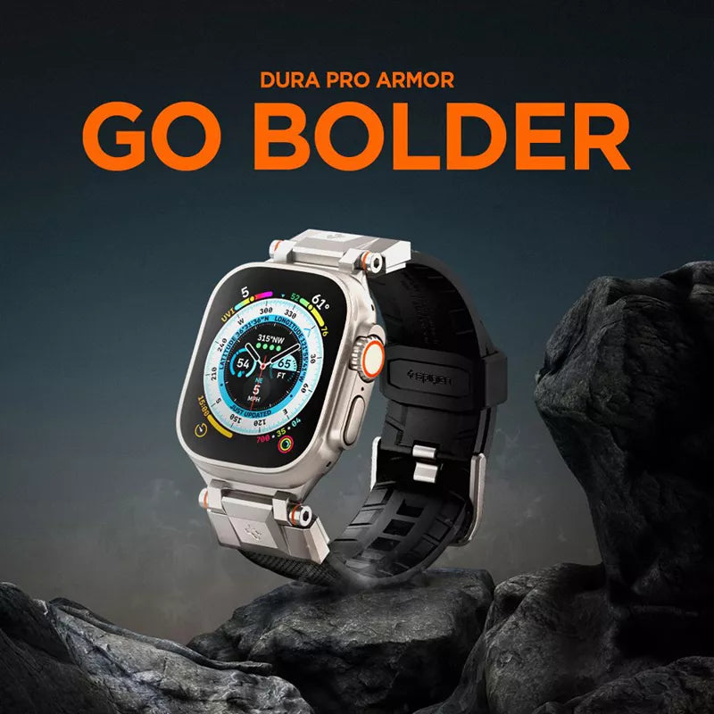 Spigen DuraPro Armor - Apyrankė, skirta Apple Watch 42/44/45/49 mm (juoda)