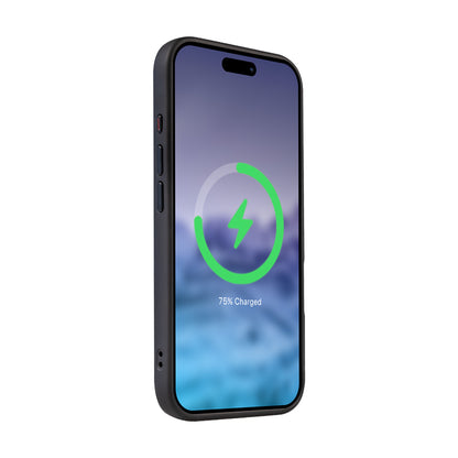 Crong Hybrid Frost MAG dangtis – dėklas su „MagSafe“, skirtas „iPhone 16“ (juodas)