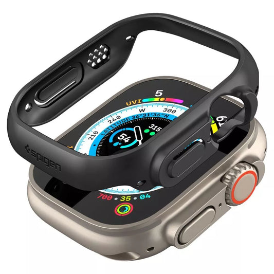 Spigen Thin Fit – dėklas skirtas „Apple Watch Ultra 49 mm“ (juodas)