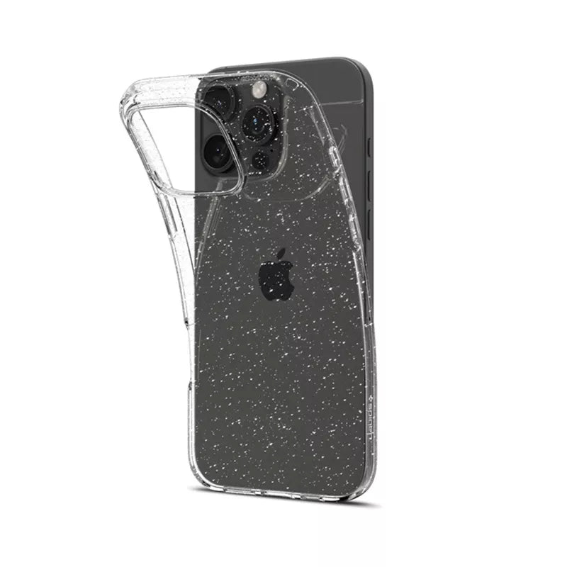 Spigen Liquid Crystal Glitter – dėklas, skirtas iPhone 16 Pro Max (skaidrus)