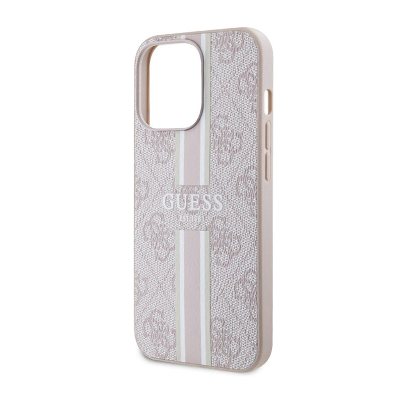Guess 4G Printed Stripes MagSafe - "iPhone 13 Pro" dėklas (rožinis)