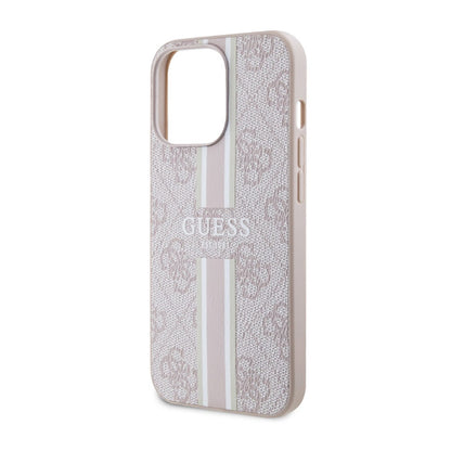 Guess 4G Printed Stripes MagSafe - "iPhone 13 Pro" dėklas (rožinis)