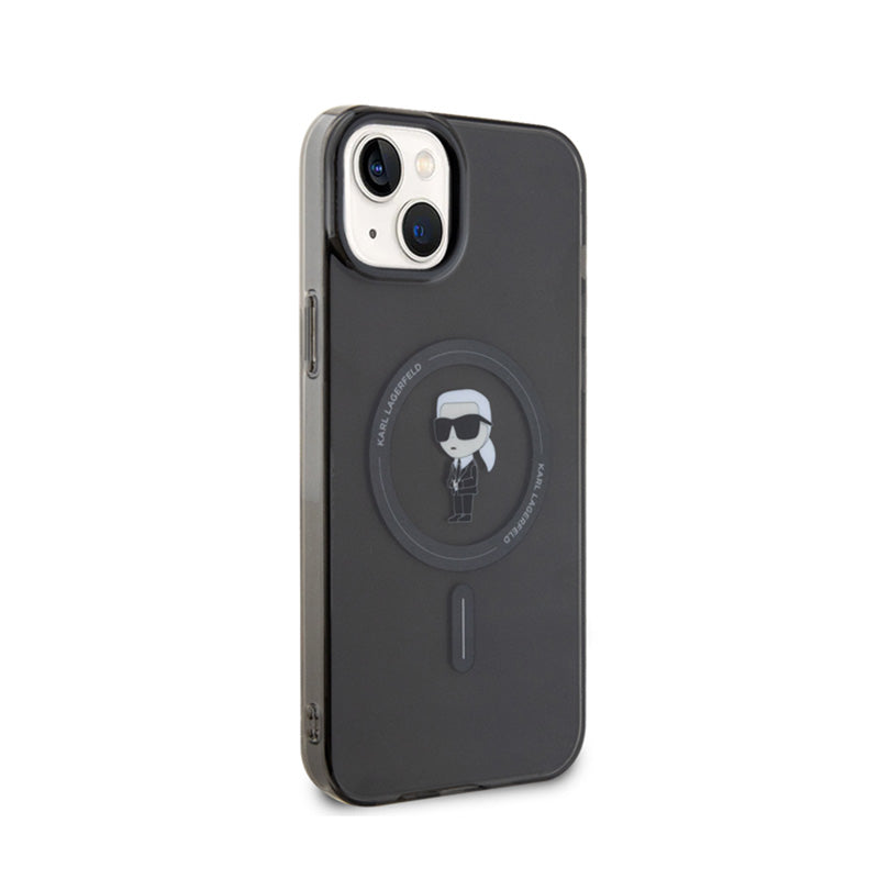 Karl Lagerfeld IML Ikonik MagSafe – dėklas iPhone 15 Plus (juodas)