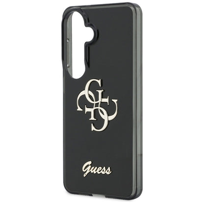 Guess IML Big Metal 4G Script – Samsung Galaxy S26 dėklas (juodas)