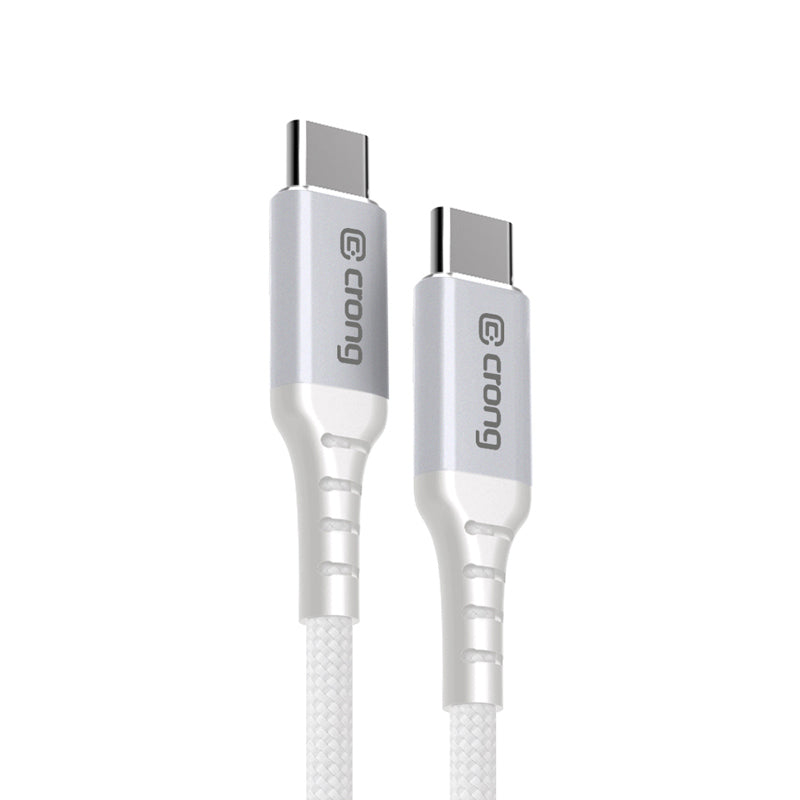 Crong Armor Link – 60W PD 3A USB-C į USB-C kabelis 150 cm (baltas)