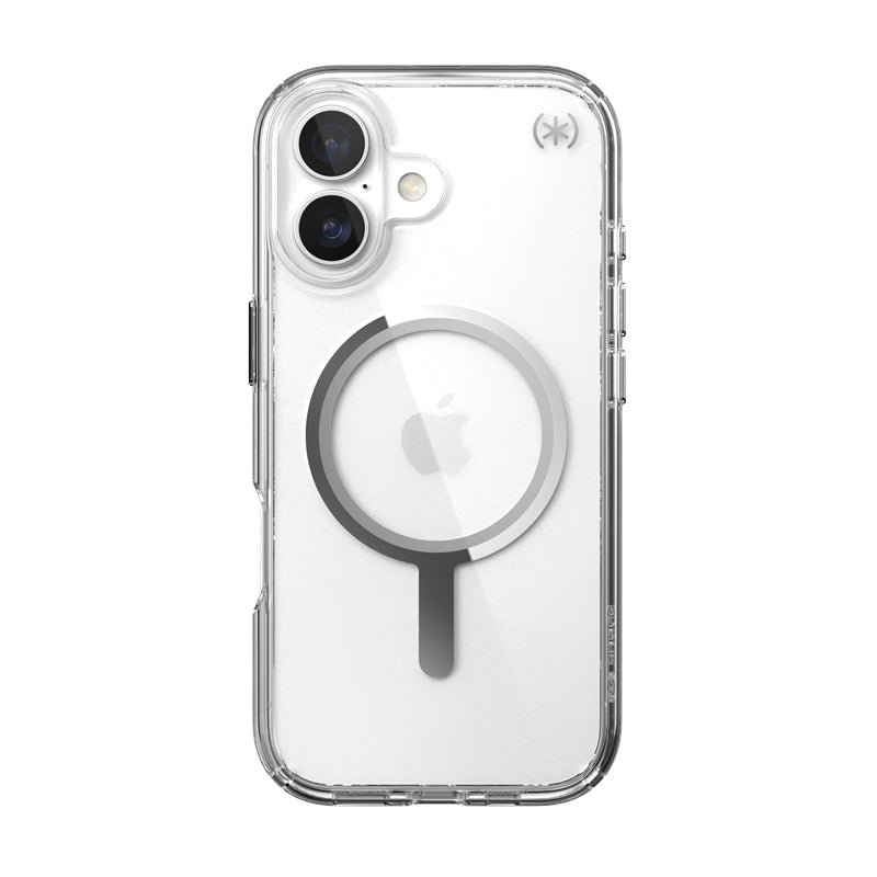 Speck Presidio Perfect Clear MagSafe - iPhone 17 dėklas (Skaidrus / Sidabrinis)