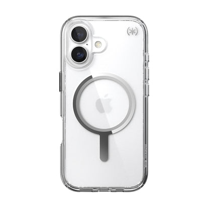 Speck Presidio Perfect Clear MagSafe - iPhone 17 dėklas (Skaidrus / Sidabrinis)