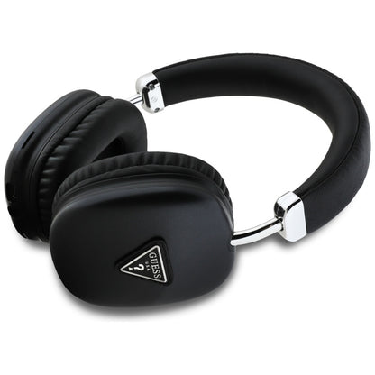 Guess Metallic Triangle Logo – belaidės ant ausinės „Bluetooth V5.3“ (juodos)