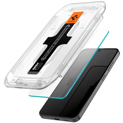 Spigen GLAS.TR EZ FIT 2-Pack – Grūdintas stiklas, skirtas Samsung Galaxy S25 / S24 (2 vnt.)