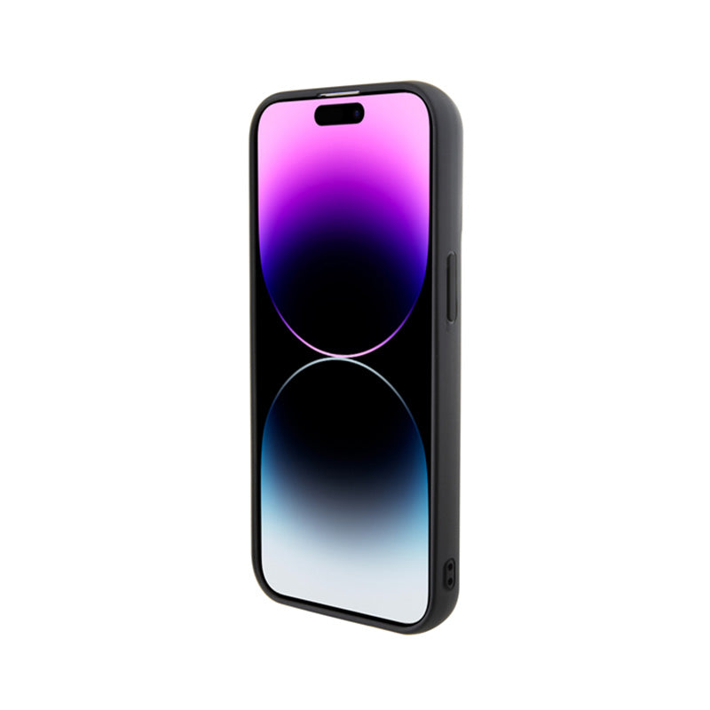 Karl Lagerfeld 3D guminis daugybės logotipų dėklas – dėklas skirtas iPhone 15 (juodas)