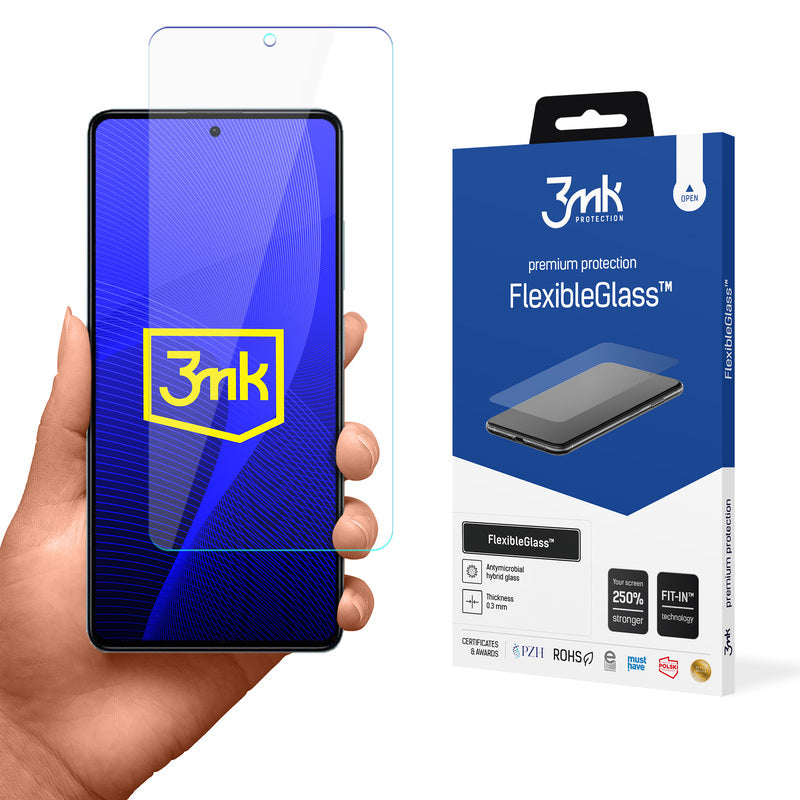 3mk FlexibleGlass – Hibridinis stiklas, skirtas „Xiaomi Redmi Note 12 Pro“ / „Redmi Note 12 Pro+“