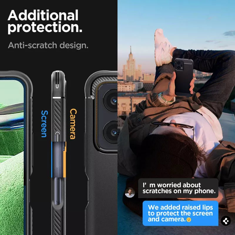 Spigen Rugged Armor – Dėklas, skirtas Xiaomi Redmi Note 12 5G / POCO X5 5G (juodas)