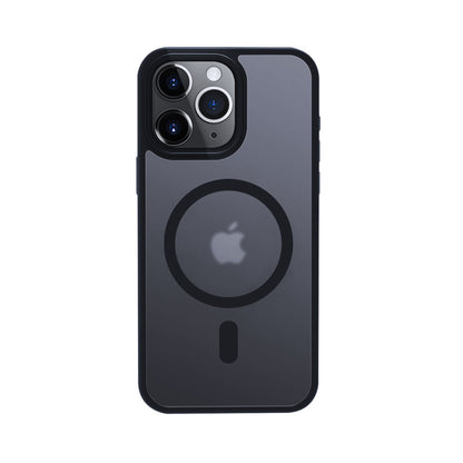 Crong Hybrid Frost MAG dėklas - iPhone 15 Pro MagSafe dėklas (Tamsiai mėlynas)