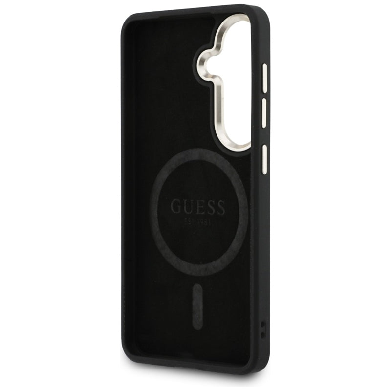 „Guess“ dėklas su „MagSafe“ žiedu „Samsung Galaxy S26“ (rusvos spalvos)