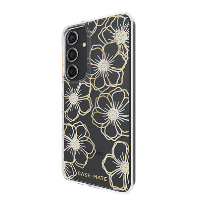 Case-Mate Floral Gems – dėklas, skirtas Samsung Galaxy S24+ (auksinis)