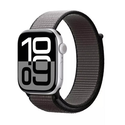 Crong Nylon - sportinė apyrankė, skirta „Apple Watch“ 44/45/46/49 mm (naktinė pilka)