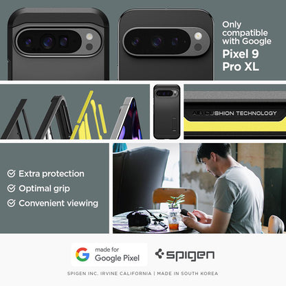 Spigen Tough Armor – dėklas, skirtas Google Pixel 9 Pro XL (juodas)