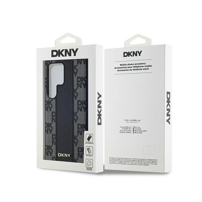 DKNY Odos Langelių Mono Rašto MagSafe – Dėklas skirtas Samsung Galaxy S24 Ultra (Juodas)