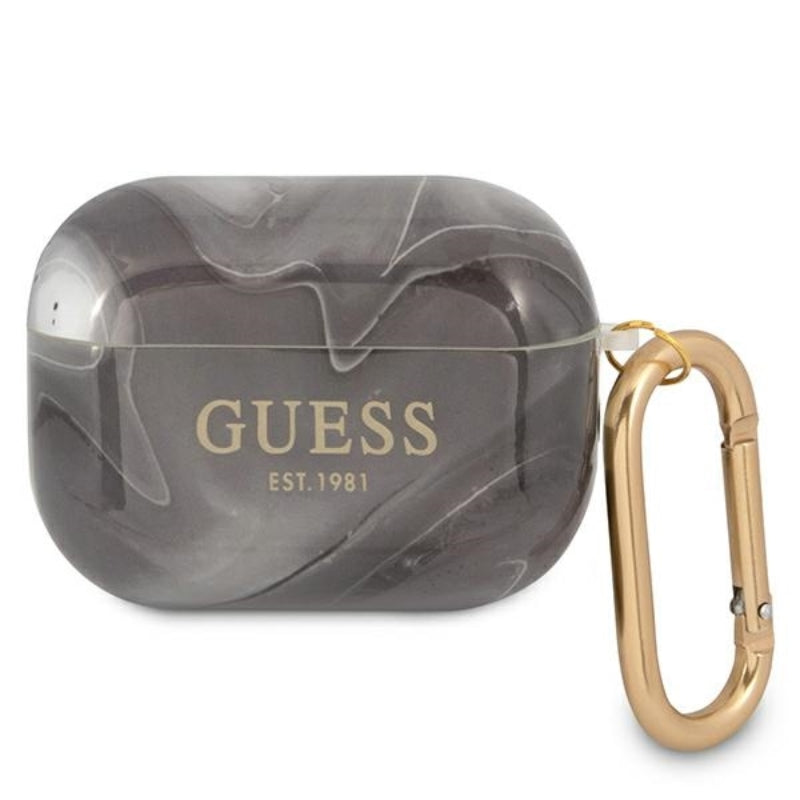 Guess Marble Est. – dėklas Airpods Pro (juodas)