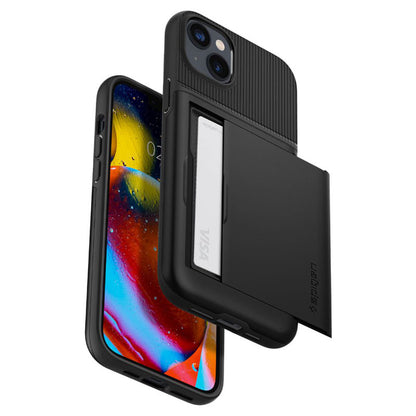 Spigen Slim Armor CS – dėklas, skirtas iPhone 15 Plus / iPhone 14 Plus (juodas)