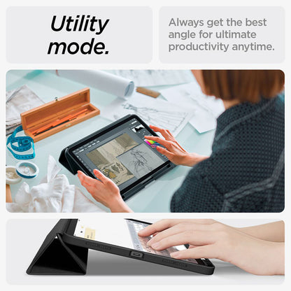 Spigen Urban Fit – dėklas, skirtas iPad Air 11 colių M3 (2025) / M2 (2024) / iPad Air 10,9 colių (5-os – 4-os kartos) (2022–2020) (juodas)