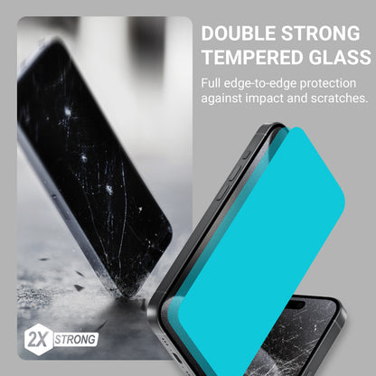 Crong EasyShield 2 pakuotės – grūdintas stiklas, skirtas „iPhone 16 Pro Max“ (2 vnt.)