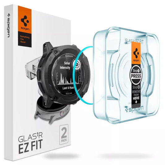 Spigen GLAS.TR EZ FIT 2 vnt. – apsauginis stiklas, skirtas Garmin Instinct 2X Solar (2 vnt.)