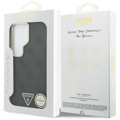 Guess 4G Triangle Logo MagSafe dėklas - Samsung Galaxy S26 Ultra (Juodas)