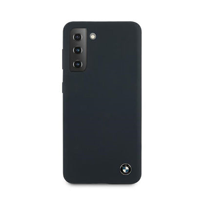 BMW silikoninis dėklas su parašo logotipu – skirtas Samsung Galaxy S21+ (tamsiai mėlynos spalvos)