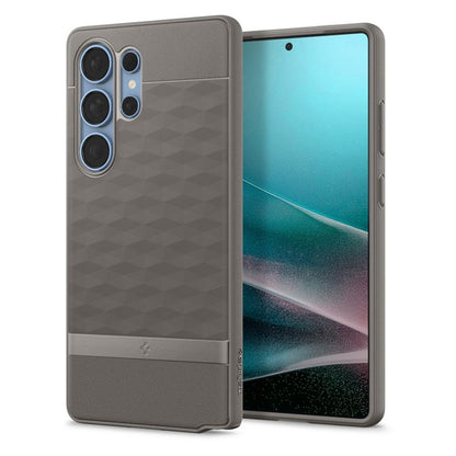 Spigen Parallax Mag MagSafe – Dėklas, skirtas Samsung Galaxy S25 Ultra (pelenų pilka)