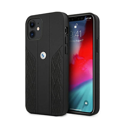 BMW od „Odos lenktas perforavimas“ – dėklas, skirtas „iPhone 12 mini“ („juoda“)
