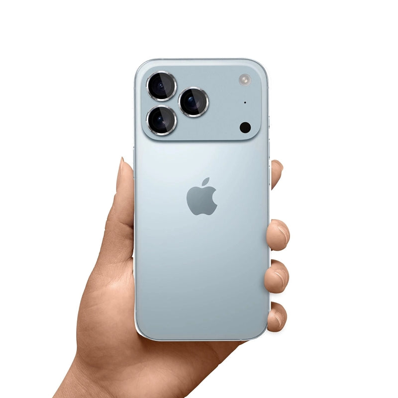 3mk Apsauga objektyvui Pro – Grūdintas stiklas objektyvui, skirtas iPhone 17 Pro / iPhone 17 Pro Max (Sidabrinė)