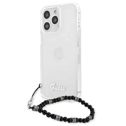 Guess Black Pearl Strap – Dėklas, skirtas iPhone 13 Pro Max (Skaidrus)