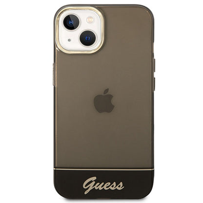 Guess Translucent – dėklas skirtas iPhone 14 Plus (juodas)